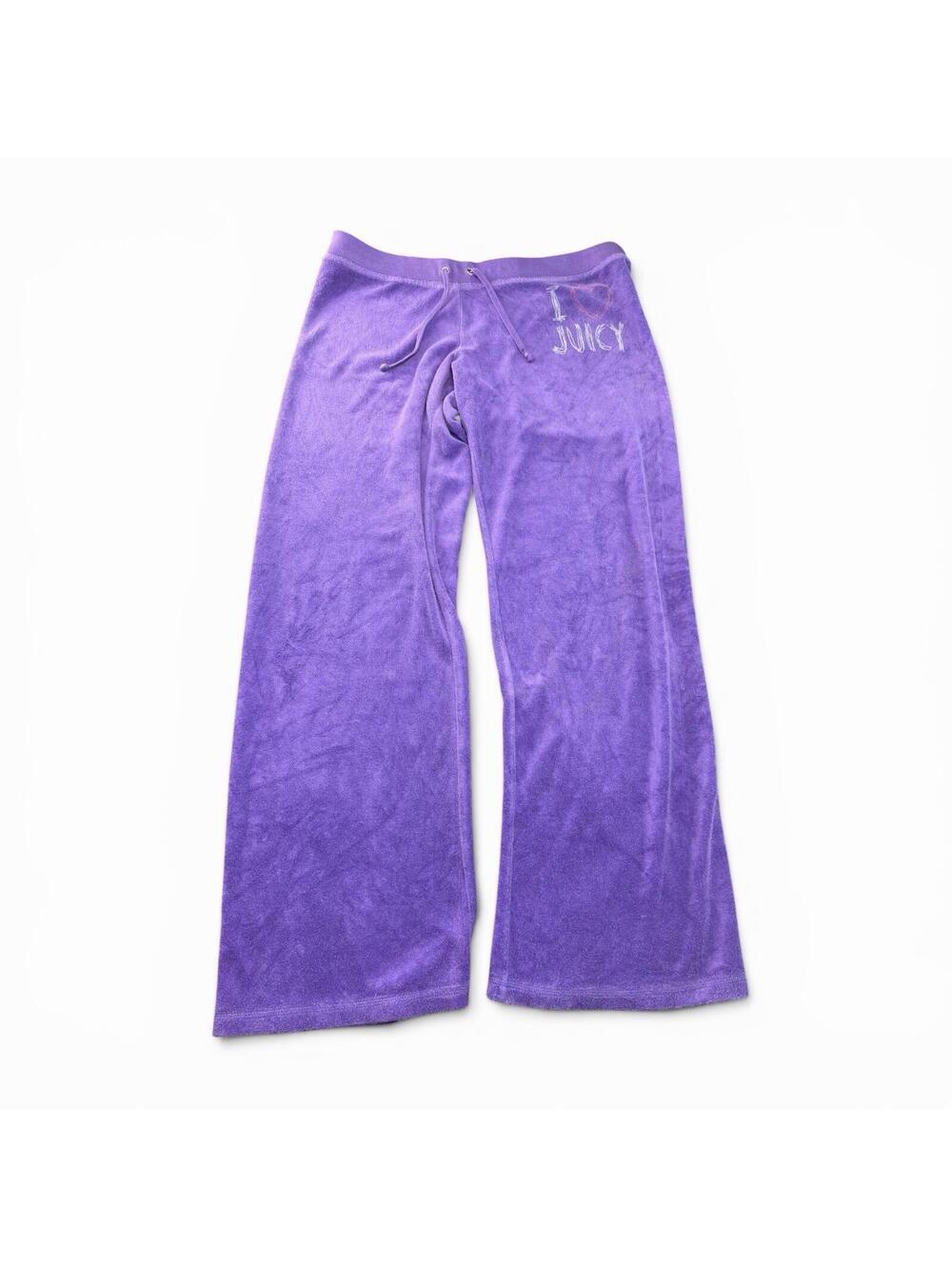 Vintage Juicy Couture Velour Sweatpants Purple Size L Petite  Women’s
